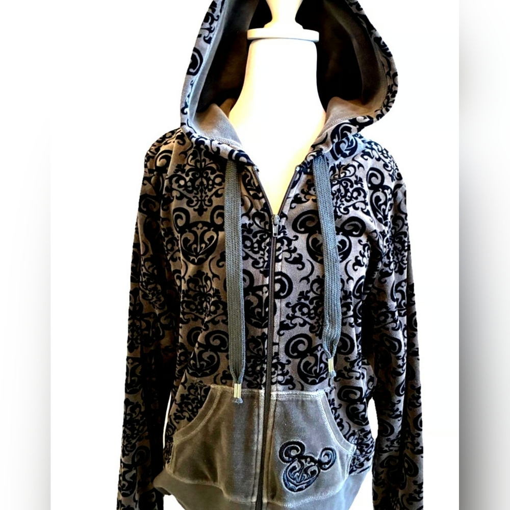Disney Parks Y2K Black and Gray Women's Hoodie